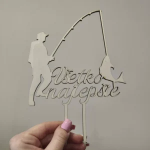 Drevený zápich rybár