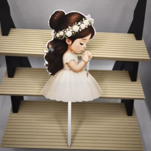 Zápich na prijímanie dievčatko s hnedými vlasmi